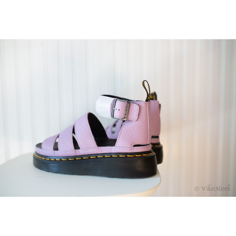 Dr. Marten's CLARISSA II PISA LEATHER PLATFORM STRAP SANDALS 5 NEW - Picture 3 of 5